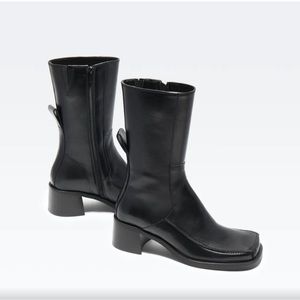 Miista E8 Jill Square Toe Boots Black